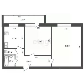 Продается 2-комн. квартира, 67 м²