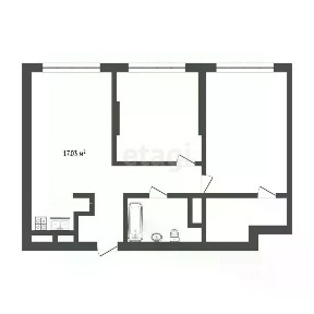 Продается 2-комн. квартира, 57,4 м²