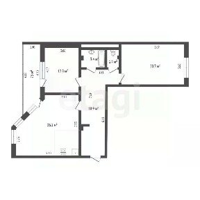 Продается 2-комн. квартира, 83,6 м²