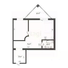 Продается 1-комн. квартира, 57 м²