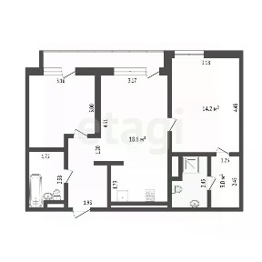 Продается 2-комн. квартира, 60,9 м²