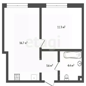Продаются 1-комн. апартаменты, 36,7 м²