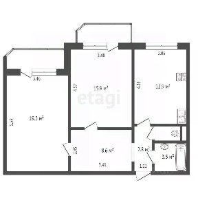 Продается 2-комн. квартира, 64,5 м²