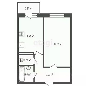 Продается 1-комн. квартира, 34,7 м²