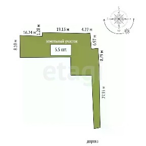 Продается 1-этажный дом, 50 м²