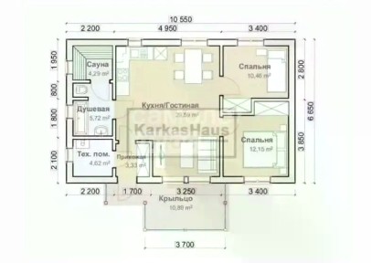 Продается 1-этажный дом, 71 м²