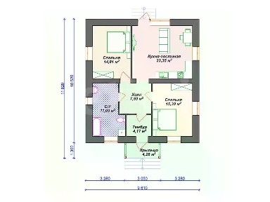 Продается 1-этажный дом, 50 м²
