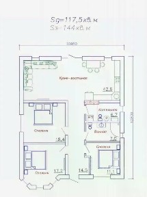 Продается 1-этажный дом, 118 м²
