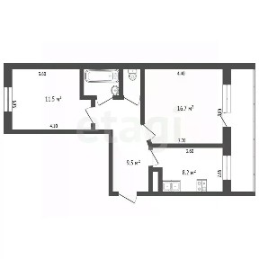 Продается 2-комн. квартира, 49,5 м²