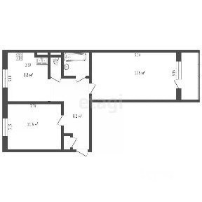 Продается 2-комн. квартира, 51,2 м²