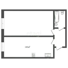 Продается 1-комн. квартира, 44,2 м²