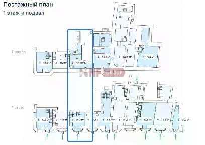 Сдается торговая площадь, 81,7 м²