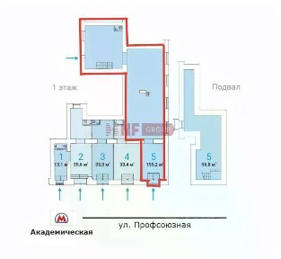 Сдается торговая площадь, 212 м²