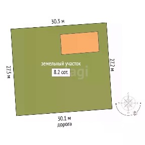 Продается 1-этажный дом, 65,1 м²
