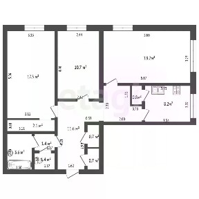 Продается 3-комн. квартира, 76,7 м²
