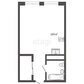 Продается студия, 37,36 м²