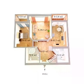 Продается 2-комн. квартира, 68,9 м²