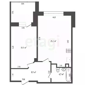 Продается 2-комн. квартира, 54,2 м²