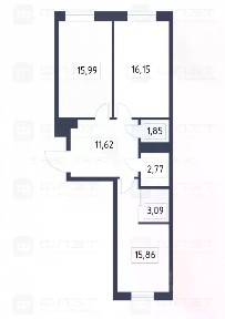 Продается 2-комн. квартира, 67,4 м²
