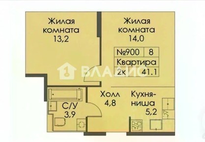 Продается 2-комн. квартира, 42 м²