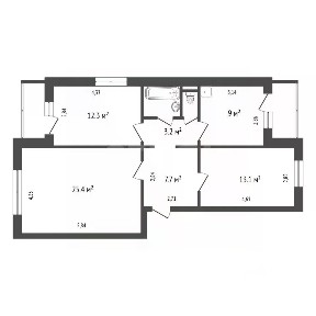 Продается 3-комн. квартира, 75 м²