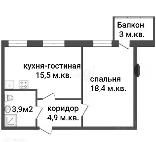 Продается 2-комн. квартира, 42,7 м²