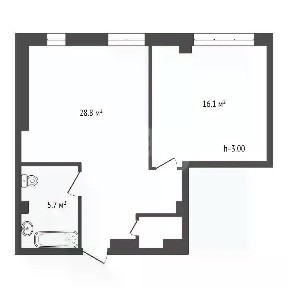 Продается 2-комн. квартира, 52,1 м²