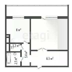 Продается 1-комн. квартира, 43,5 м²