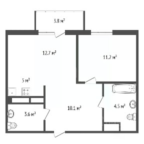 Продается 2-комн. квартира, 47,7 м²