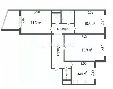 Продается 3-комн. квартира, 62,7 м²