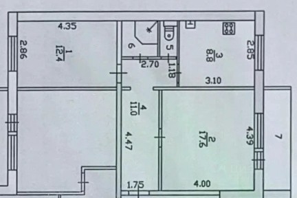 Продается 2-комн. квартира, 53,5 м²