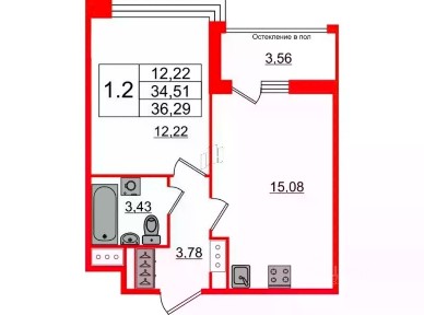 Сдается 1-комн. квартира, 34 м²