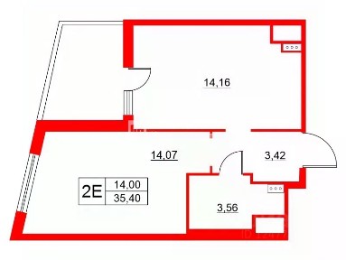 Сдается 1-комн. квартира, 35,4 м²