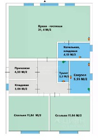 Продается 1-этажный дом, 85 м²