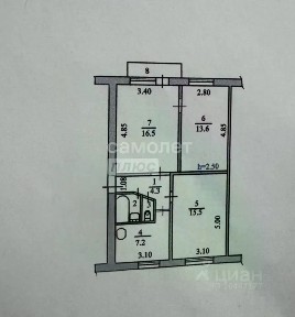 Продается 3-комн. квартира, 60 м²