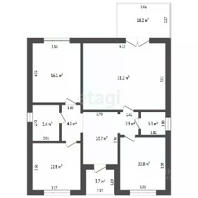 Продается 1-этажный дом, 115 м²