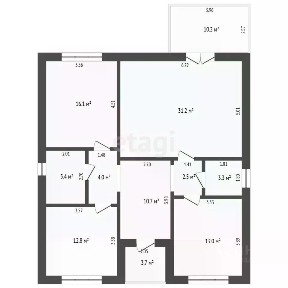 Продается 1-этажный дом, 116 м²