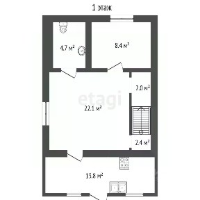 Продается 2-этажный дом, 76,1 м²