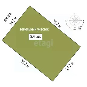 Продается участок, 8,4 сот.