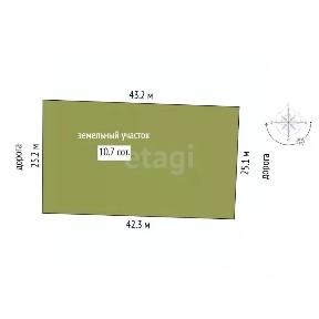 Продается участок, 10,67 сот.