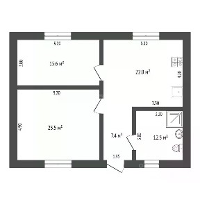 Продается 1-этажный дом, 87,7 м²