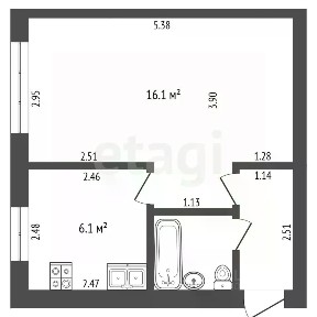 Продается 1-комн. квартира, 30 м²