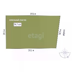 Продается участок, 24,7 сот.