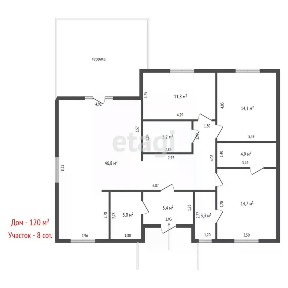 Продается 1-этажный дом, 120 м²