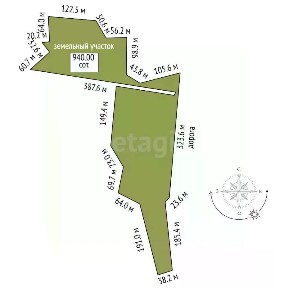Продается участок, 940 сот.