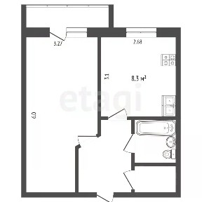 Продается 1-комн. квартира, 34 м²
