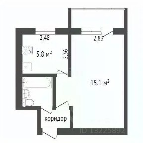 Продается 1-комн. квартира, 27,3 м²