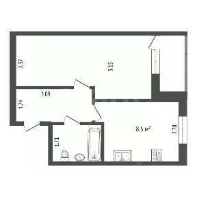 Продается 1-комн. квартира, 32,1 м²