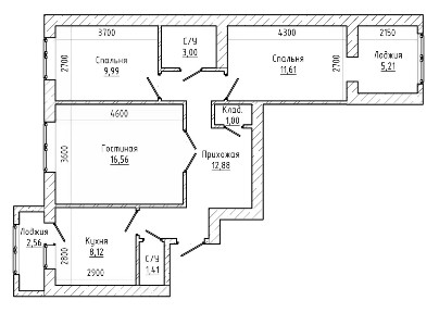 Продается 3-комн. квартира, 67,3 м²