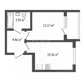 Продается 1-комн. квартира, 35,6 м²